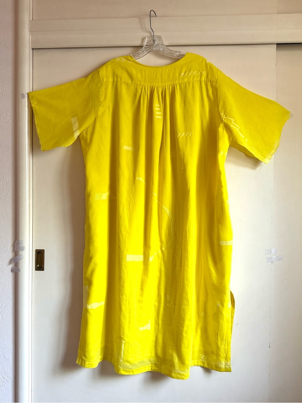World of Crow ππ¦ββ¬ Vibrant Yellow Jamdani Dress OS 5x 2x 1x FLAW - Picture 5 of 10